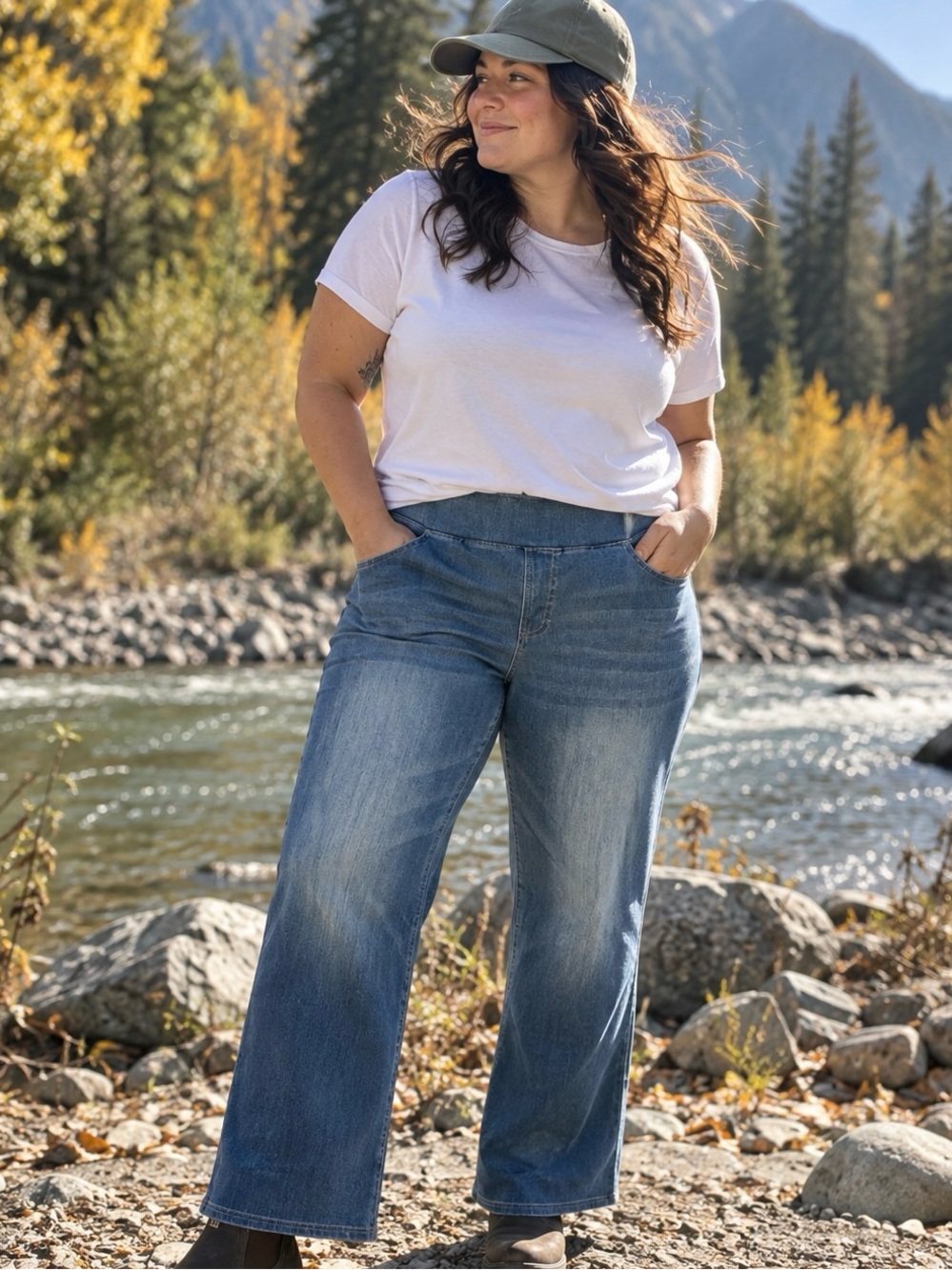 Halara Flex High Waisted Casual Bootcut Jeans | Pull-On | Size 1X